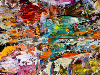 Colorful abstract background wallpaper. Modern motif visual art.  Mixtures of oil paint. Trendy...