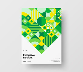 Amazing business presentation vector A4 vertical orientation front page mock up. Modern corporate report cover abstract geometric illustration design layout. Company identity brochure template.
