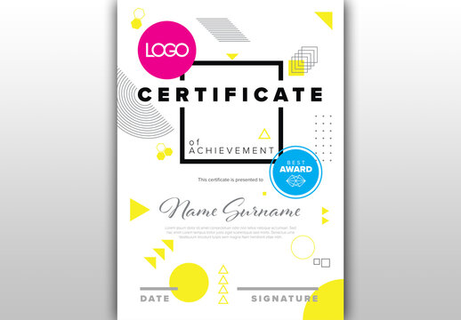 Modern Certificate Layout