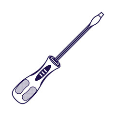 screwdriver tool equipment isolated icon
