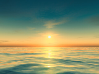 Obraz na płótnie Canvas beautiful teal and orange sunset background