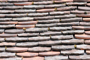 Altes Biber Schwanz Dach Dachziegel Biberschwanz