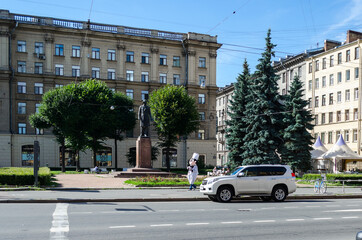 
The architecture of the historical center of the city of Petrogradsky Island, St. Petersburg.