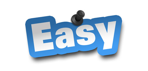 easy concept 3d illustration isolated