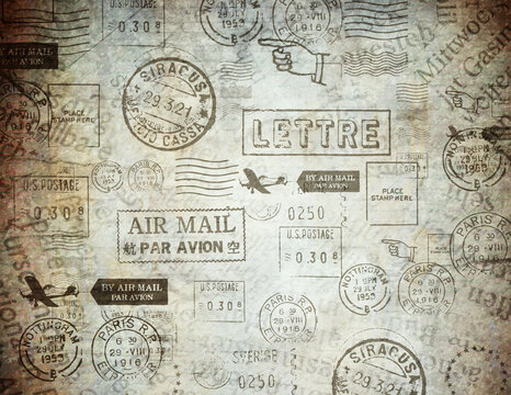vintage postage stamp background