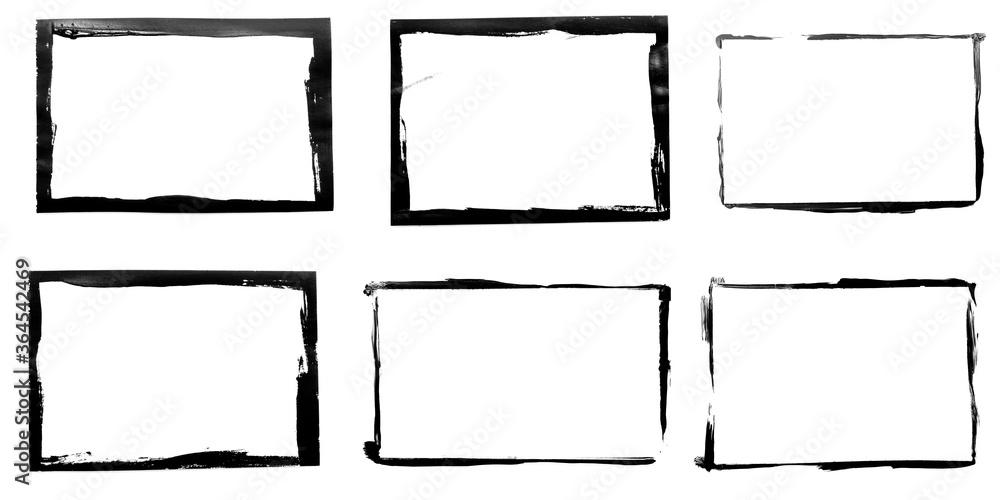 Poster set of black frames isolated on white background