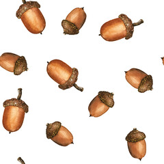 Seamless watercolor pattern,jpg,12x12 inches, Autumn Leaves Pattern © Anna