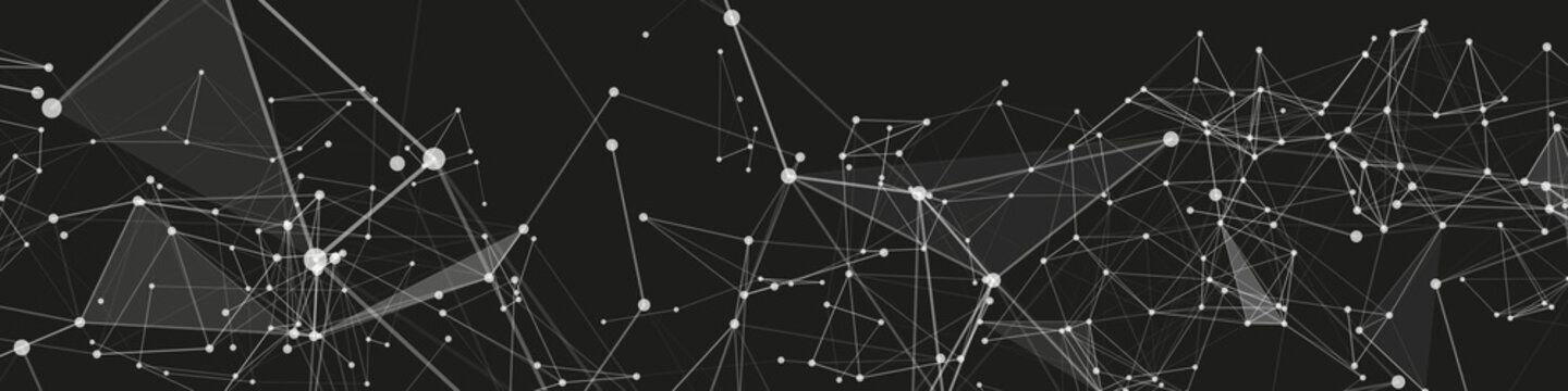 Technological background from polygons and lines.Molecule structure and communication.Technology banner.Vector illustration	