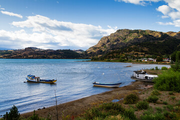 General Carrera lake also called Lago Buenos Aires. North of Patagonia. Chile.