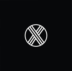 Minimal elegant monogram art logo. Outstanding professional trendy awesome artistic X XX XXX initial based Alphabet icon logo. Premium Business logo white color on black background