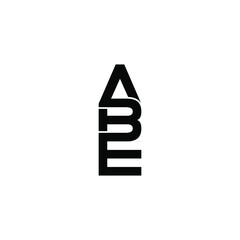 abe letter original monogram logo design
