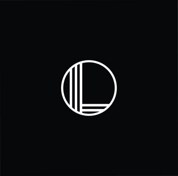 Minimal elegant monogram art logo. Outstanding professional trendy awesome artistic L LL LLL initial based Alphabet icon logo. Premium Business logo white color on black background