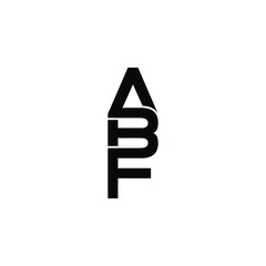 abf letter original monogram logo design