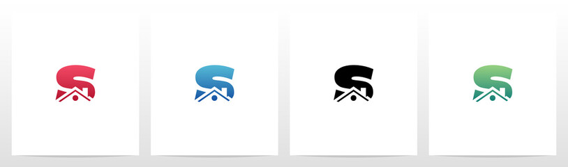 House Roof On Letter Logo Design S