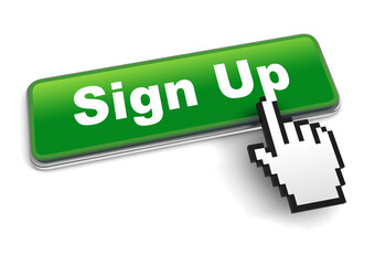 sign up concept 3d illustration isolated