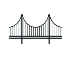 Bridge  icon.   Suspension bridge vector design. 