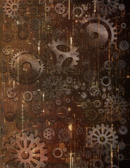 grunge gears background