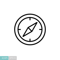Compas vector icon. Navigation sign
