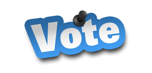 vote concept 3d illustration isolated