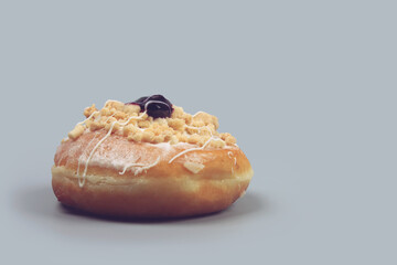 donut cakes isolated on gray background