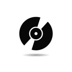 Vinyl icon with shadow