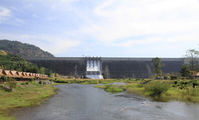 Dam and landscape of villager