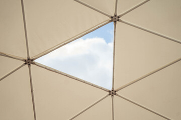dome with a piece of blue sky