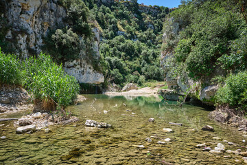 Fototapeta na wymiar Parco naturalistico di Pantalica, Val d'Anapo, Siracusa, Italia