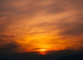 beautiful orange sky 