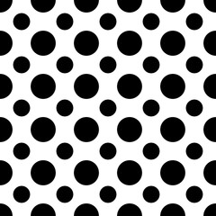 Seamless pattern with polka dot, vector illustration