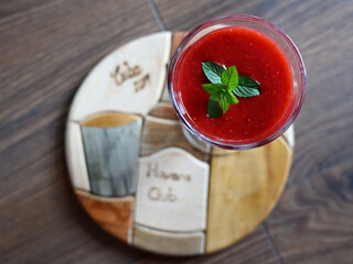 strawberries, fruit, shake, mint strawberries, drink, cocktail, glass, juice, fruit,