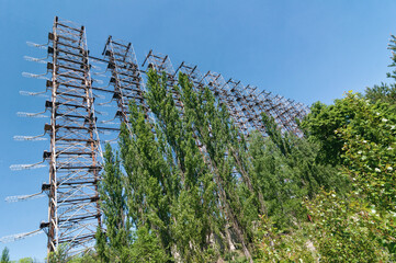 Abandoned Former military Chernobyl-2 Duga Radar System in Prypiat, Chernobyl exclusion Zone....