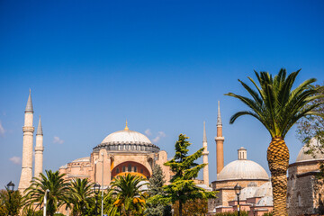 Fototapeta na wymiar Hagia Sophia (Ayasofya) Musem. Its official name is known as 