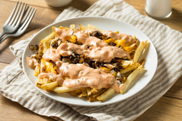 Homemade Fried Animal Cheese French Fries