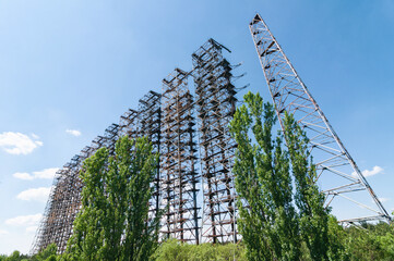Abandoned Former military Chernobyl-2 Duga Radar System in Prypiat, Chernobyl exclusion Zone....