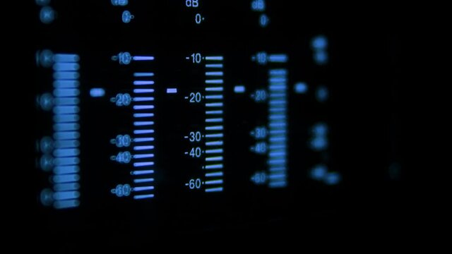 Macro of Audio Volume Bargraph on a Digital Video Recorder