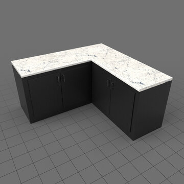 Modern corner kitchen cabinet