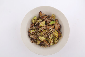 quinoa shiitake and zucchini