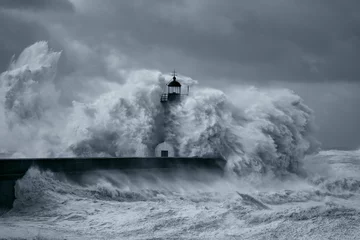 Foto op Canvas Gevaarlijke winderige kust © Zacarias da Mata