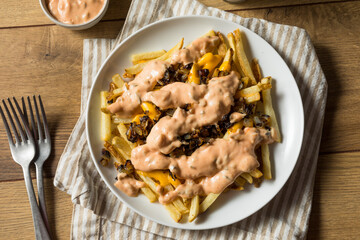 Homemade Fried Animal Cheese French Fries