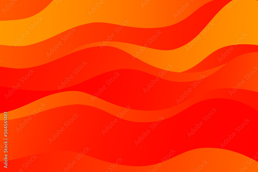 Poster abstract orange and red wavy background with curve lines. burn. fire. flame.