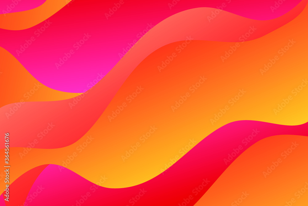 Poster abstract orange and red wavy background with curve lines. burn. fire. flame.