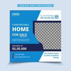 Perfect home for sale social media & web banner template 
