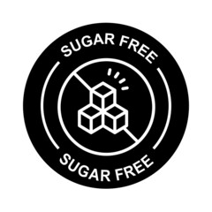 Sugar free design over black background, vector illustration.