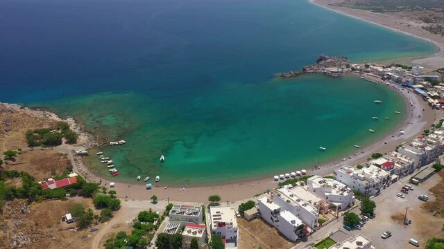 Aerial View of Haraki Beach Rhodes Greece