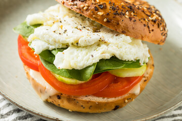 Homemade Healthy Eggwhite Bagel Sandwich