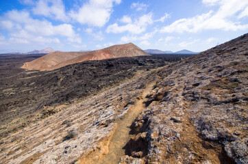 Volcanic landscape of Lanzarote Island, Spain