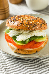 Homemade Healthy Eggwhite Bagel Sandwich