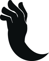 Conditional greeting sign. Image of a waving hand. Symbolic isolated vector image.