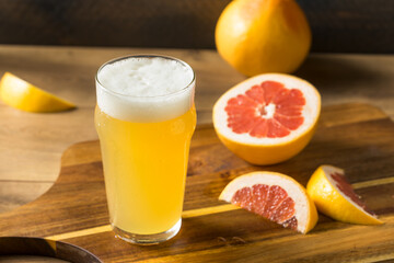 Refreshing Boozy Grapefruit Radler Shandy